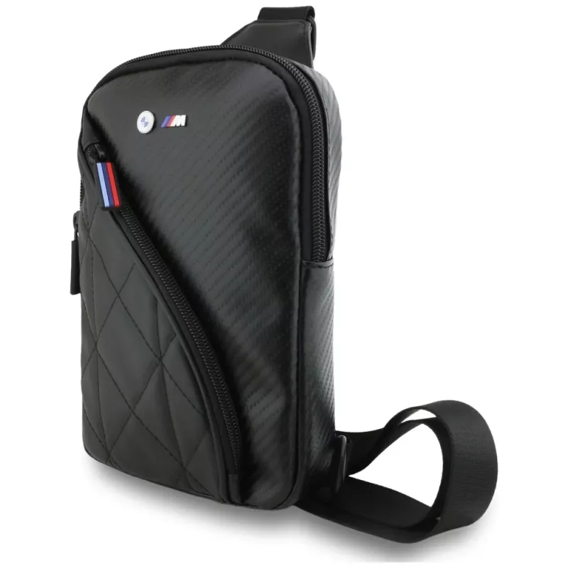 BMW CarbonPocket & Metal Logo Bolso bandolera para teléfono Negro