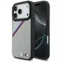 BMW M Tricolor Metal Logo Funda MagSafe para iPhone 17 Pro Gris