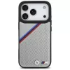 BMW M Tricolor Metal Logo Funda MagSafe para iPhone 17 Pro Gris