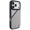 BMW M Tricolor Metal Logo Funda MagSafe para iPhone 17 Pro Gris