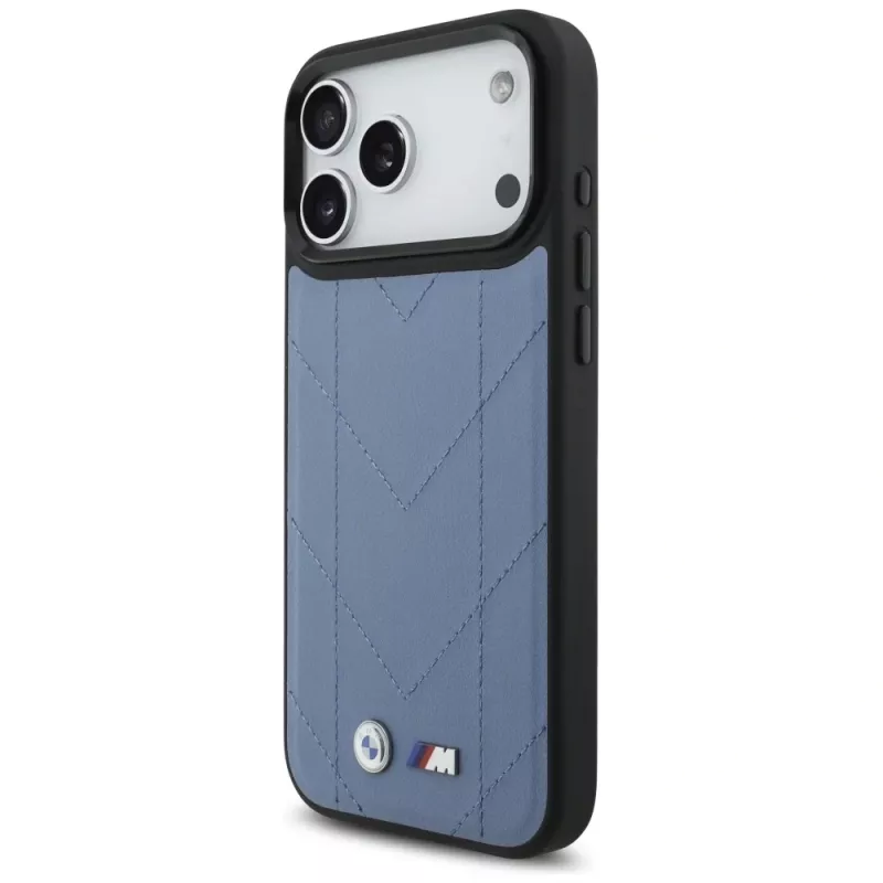 BMW M Quilted Logo Funda MagSafe para iPhone 17 Pro Max Azul