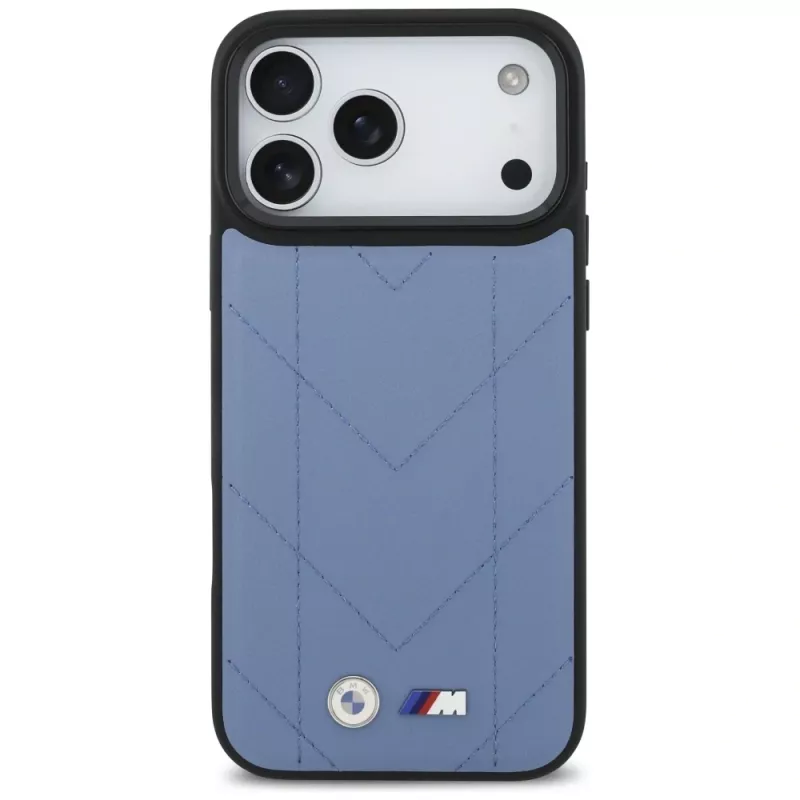 BMW M Quilted Logo Funda MagSafe para iPhone 17 Pro Max Azul