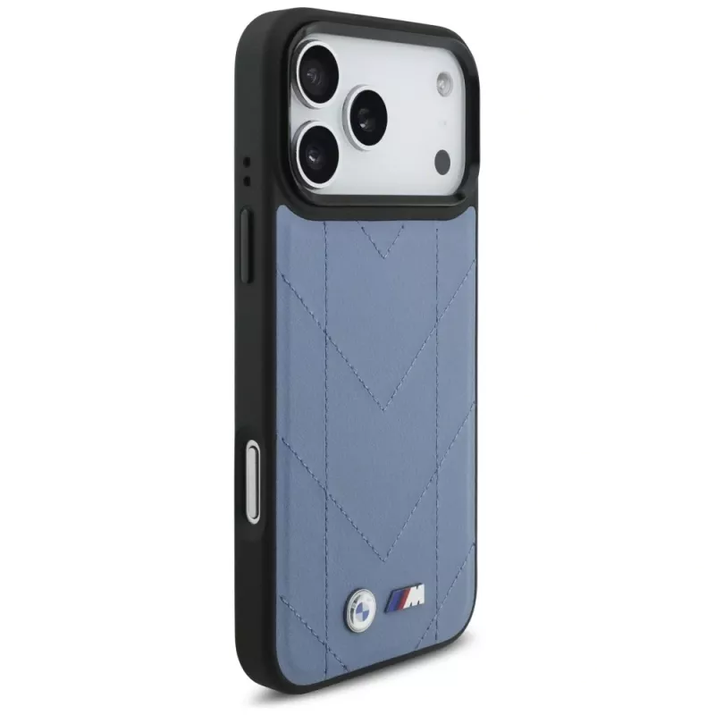 BMW M Quilted Logo Funda MagSafe para iPhone 17 Pro Max Azul