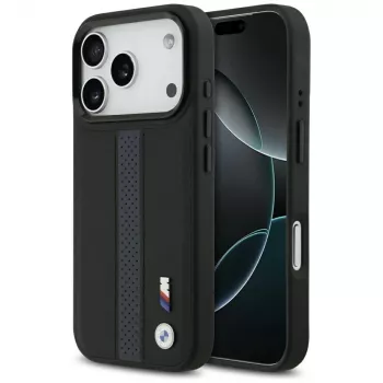 BMW M Perforated Stripe Logo Funda MagSafe para iPhone 17 Pro Azul
