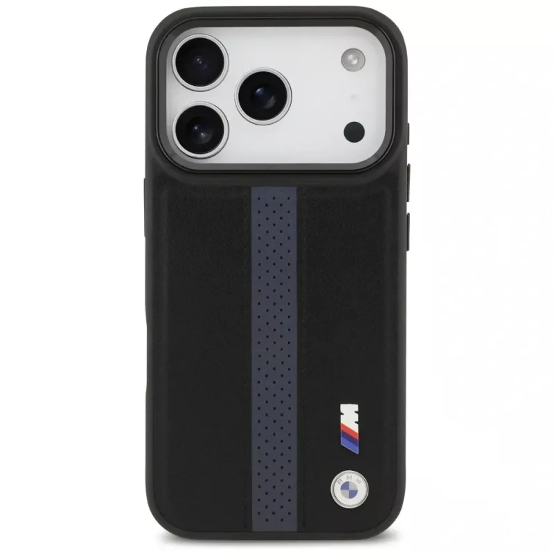 BMW M Perforated Stripe Logo Funda MagSafe para iPhone 17 Pro Azul