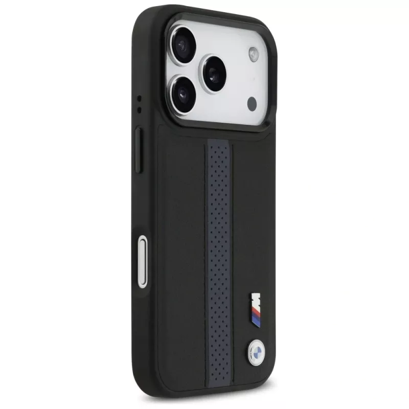 BMW M Perforated Stripe Logo Funda MagSafe para iPhone 17 Pro Azul