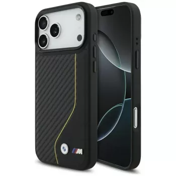 BMW M Carbon Line & Logo Funda MagSafe para iPhone 17 Pro Max Amarillo
