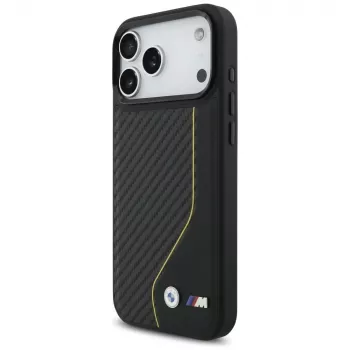 BMW M Carbon Line & Logo Funda MagSafe para iPhone 17 Pro Max Amarillo