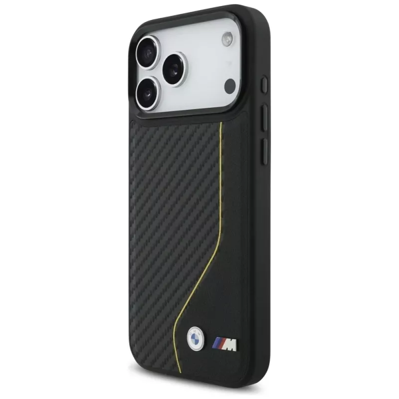 BMW M Carbon Line & Logo Funda MagSafe para iPhone 17 Pro Max Amarillo