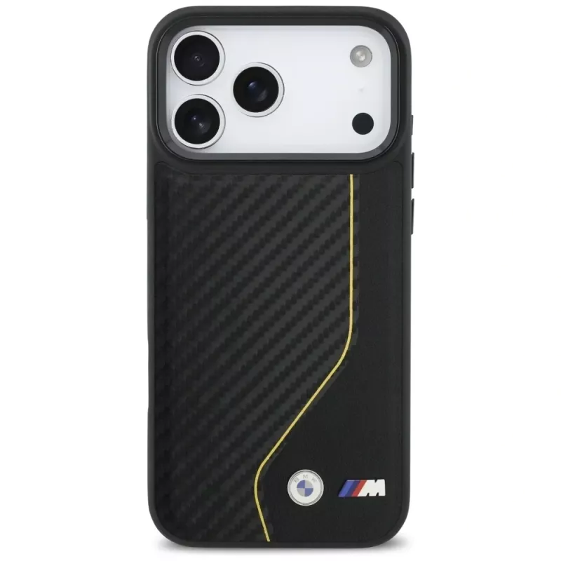 BMW M Carbon Line & Logo Funda MagSafe para iPhone 17 Pro Max Amarillo
