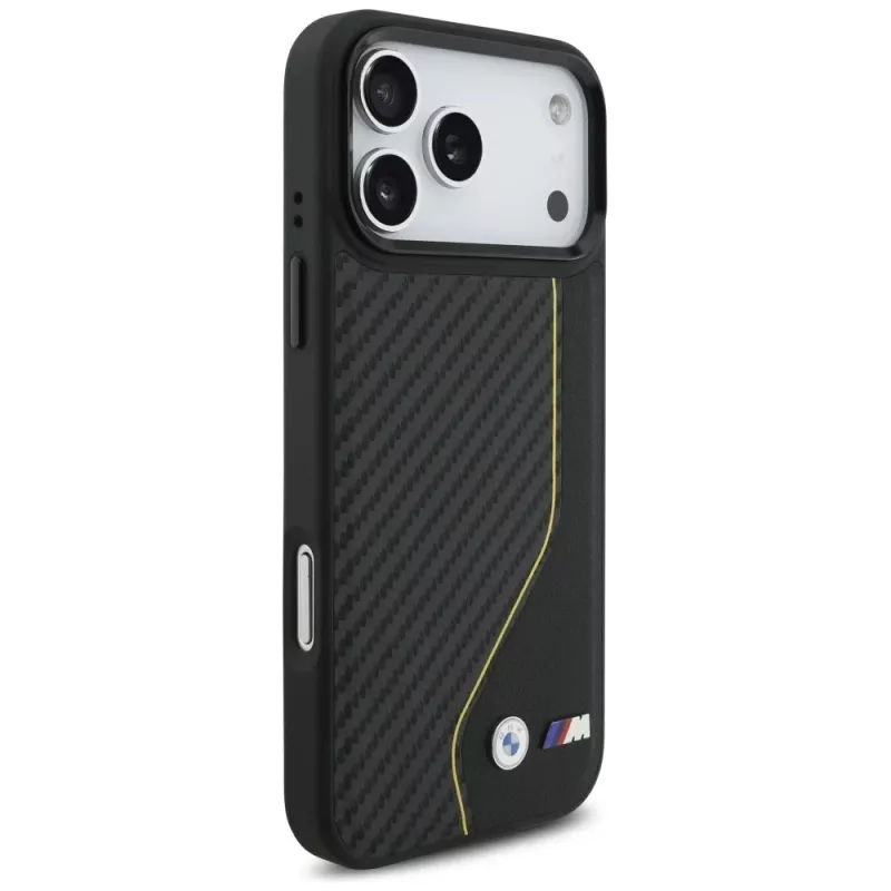 BMW M Carbon Line & Logo Funda MagSafe para iPhone 17 Pro Max Amarillo