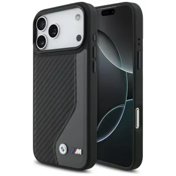 BMW M Carbon Logo Funda MagSafe para Apple iPhone 17 Pro Max Antracita