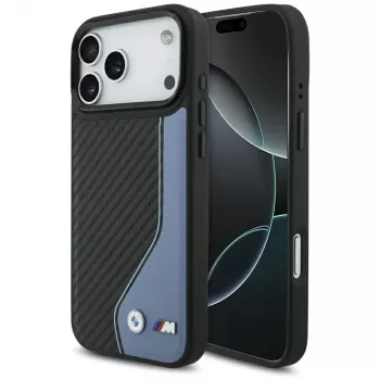 Funda MagSafe BMW M Carbon Logo para iPhone 17 Pro Max, azul