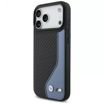 Funda MagSafe BMW M Carbon Logo para iPhone 17 Pro Max, azul