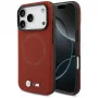 Funda trasera MagSafe BMW M Series Metal Logo para Apple iPhone 17 Pro, roja
