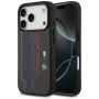 Funda MagSafe BMW M Kevlar Lines & Logo para iPhone 17 Pro, negra