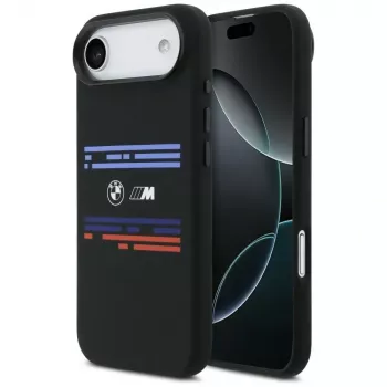 Funda MagSafe BMW M Silicon Horizontal Line para iPhone Air, negra