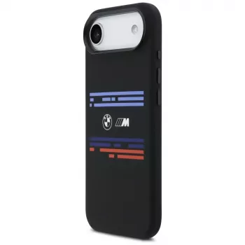 Funda MagSafe BMW M Silicon Horizontal Line para iPhone Air, negra