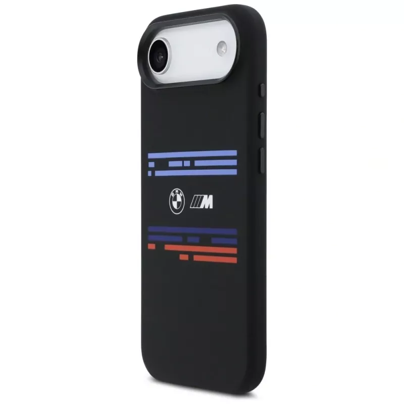 Funda MagSafe BMW M Silicon Horizontal Line para iPhone Air, negra