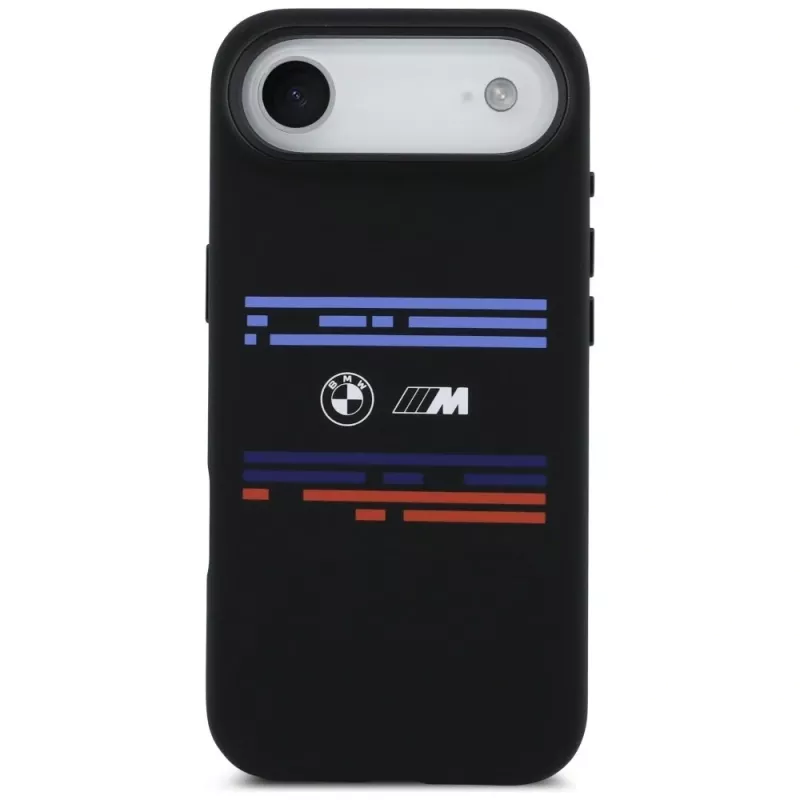 Funda MagSafe BMW M Silicon Horizontal Line para iPhone Air, negra