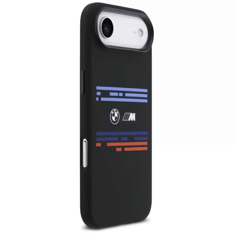 Funda MagSafe BMW M Silicon Horizontal Line para iPhone Air, negra