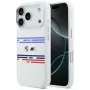 Funda MagSafe BMW M Silicon Horizontal Line para iPhone 17 Pro, blanca