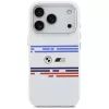 Funda MagSafe BMW M Silicon Horizontal Line para iPhone 17 Pro, blanca