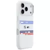 Funda MagSafe BMW M Silicon Horizontal Line para iPhone 17 Pro, blanca