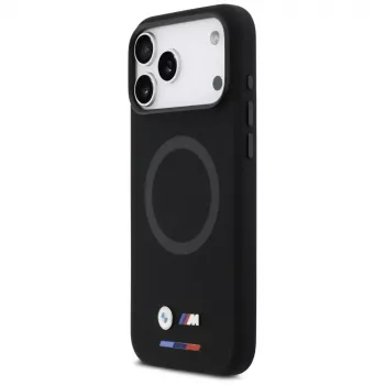 Funda MagSafe BMW M Silicon Logo para iPhone 17 Pro Max, negra