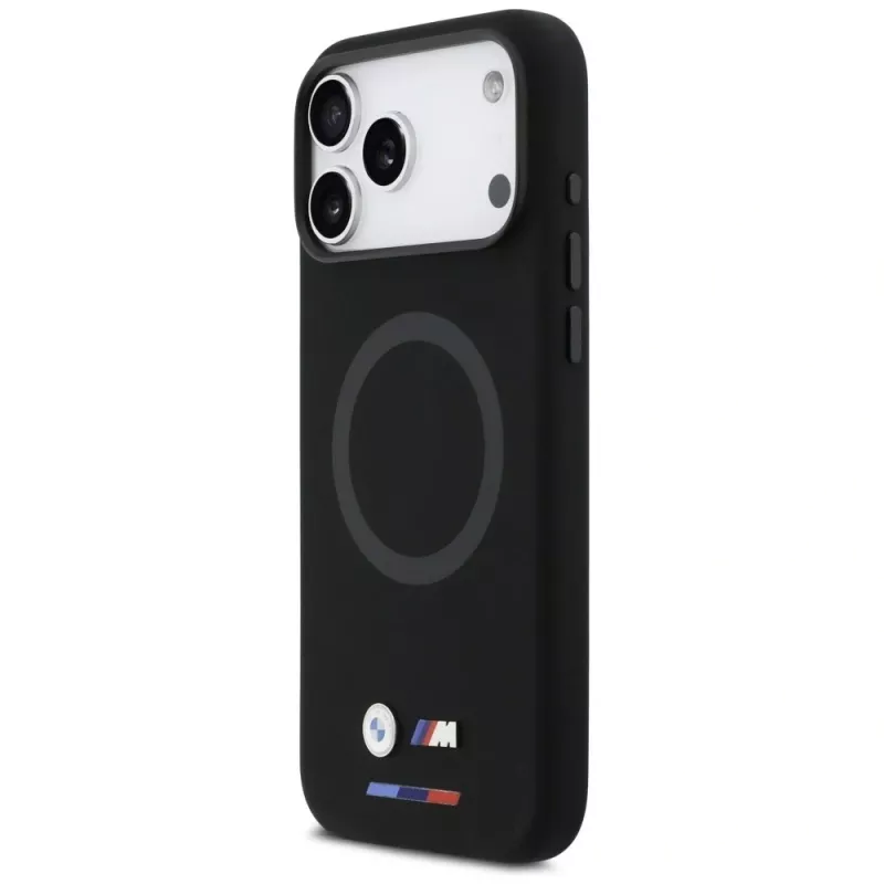 Funda MagSafe BMW M Silicon Logo para iPhone 17 Pro Max, negra