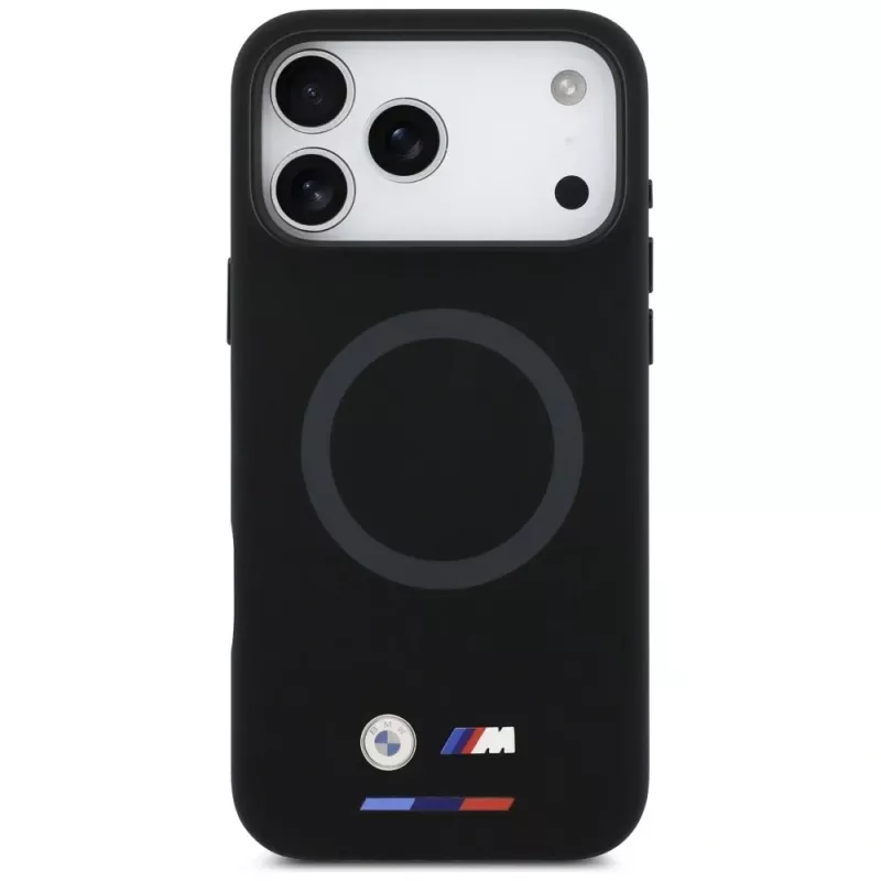 Funda MagSafe BMW M Silicon Logo para iPhone 17 Pro Max, negra