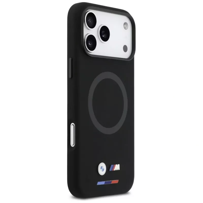 Funda MagSafe BMW M Silicon Logo para iPhone 17 Pro Max, negra
