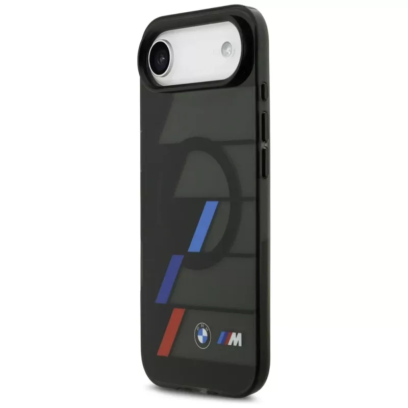 BMW M IML Metal Buttons Tricolor Lines funda MagSafe para Apple iPhone Air, negra