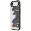 Funda MagSafe BMW M IML Metal Buttons Tricolor Lines para iPhone Air, antracita