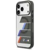 Funda MagSafe BMW M IML Metal Buttons Tricolor Lines para Apple iPhone 17 Pro, antracita