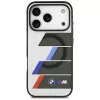 Funda MagSafe BMW M IML Metal Buttons Tricolor Lines para Apple iPhone 17 Pro, antracita