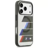 Funda MagSafe BMW M IML Metal Buttons Tricolor Lines para iPhone 17 Pro Max, antracita
