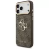 Funda con botones metálicos Guess 4G Big Classic Logo BigStrap para iPhone 17 Pro Max, marrón