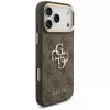 Funda con botones metálicos Guess 4G Big Classic Logo BigStrap para iPhone 17 Pro Max, marrón