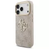 Funda con botones metálicos Guess 4G Big Classic Logo Big Strap para Apple iPhone 17 Pro, rosa