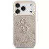 Funda con botones metálicos Guess 4G Big Classic Logo Big Strap para Apple iPhone 17 Pro, rosa
