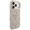 Funda con botones metálicos Guess 4G Big Classic Logo Big Strap para Apple iPhone 17 Pro, rosa