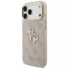 Funda protectora con botones metálicos Guess 4G Big Classic Logo Big Strap para iPhone 17 Pro Max, rosa