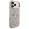 Funda protectora con botones metálicos Guess 4G Big Classic Logo Big Strap para iPhone 17 Pro Max, rosa
