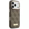 Funda MagSafe Guess 4G Logo Plate para Apple iPhone 17 Pro, marrón