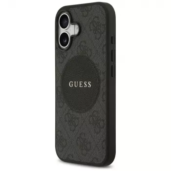 Funda MagSafe Guess 4G Circle Classic Logo para iPhone 17, negra