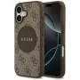 Funda trasera MagSafe Guess 4G Circle Classic Logo para Apple iPhone 17, marrón