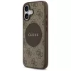 Funda trasera MagSafe Guess 4G Circle Classic Logo para Apple iPhone 17, marrón
