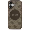 Funda trasera MagSafe Guess 4G Circle Classic Logo para Apple iPhone 17, marrón