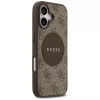 Funda trasera MagSafe Guess 4G Circle Classic Logo para Apple iPhone 17, marrón